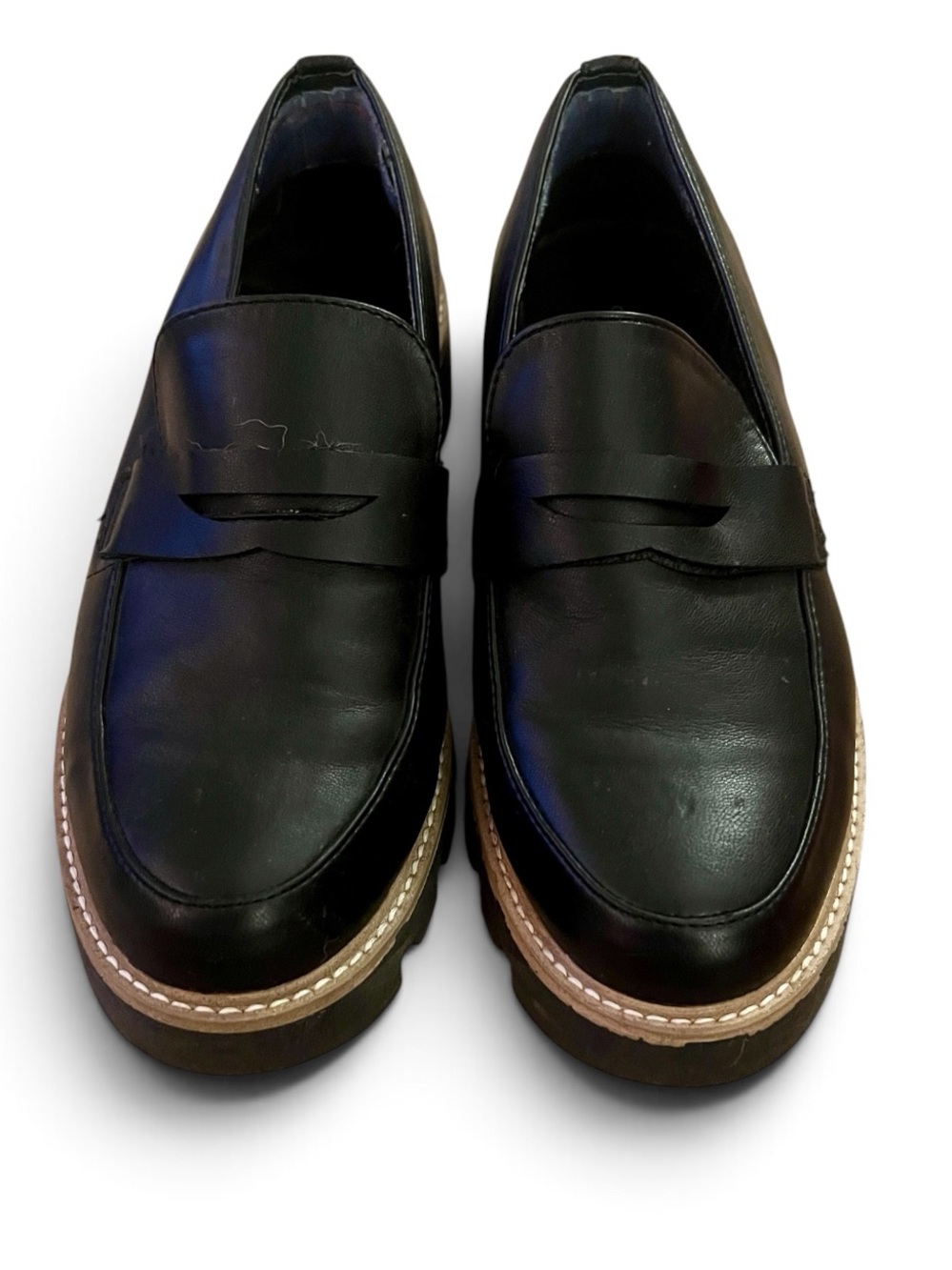 Chinese Laundry Black leather Loafers with chunky sole
